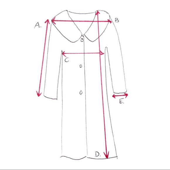 Vintage Red Coat Dark Fur Collar Women M Oversized - Picture 11 of 11